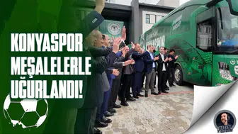 Konyaspor, meşalelerle uğurlandı!