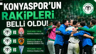 Konyaspor’un rakipleri belli oldu!