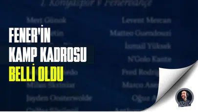 Fenerbahçe’nin Konya kampı kadrosu açıklandı