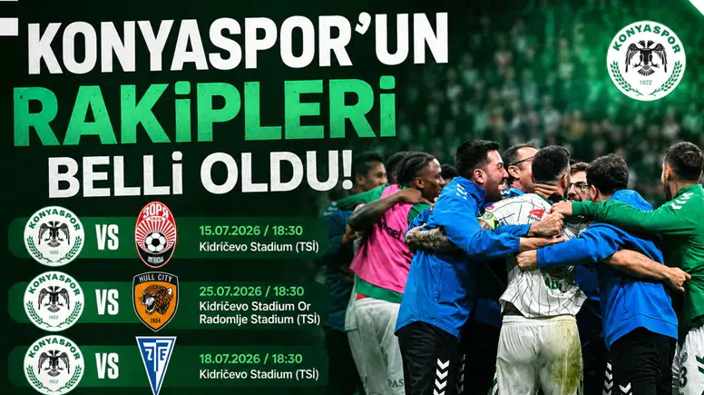 Konyaspor’un rakipleri belli oldu!